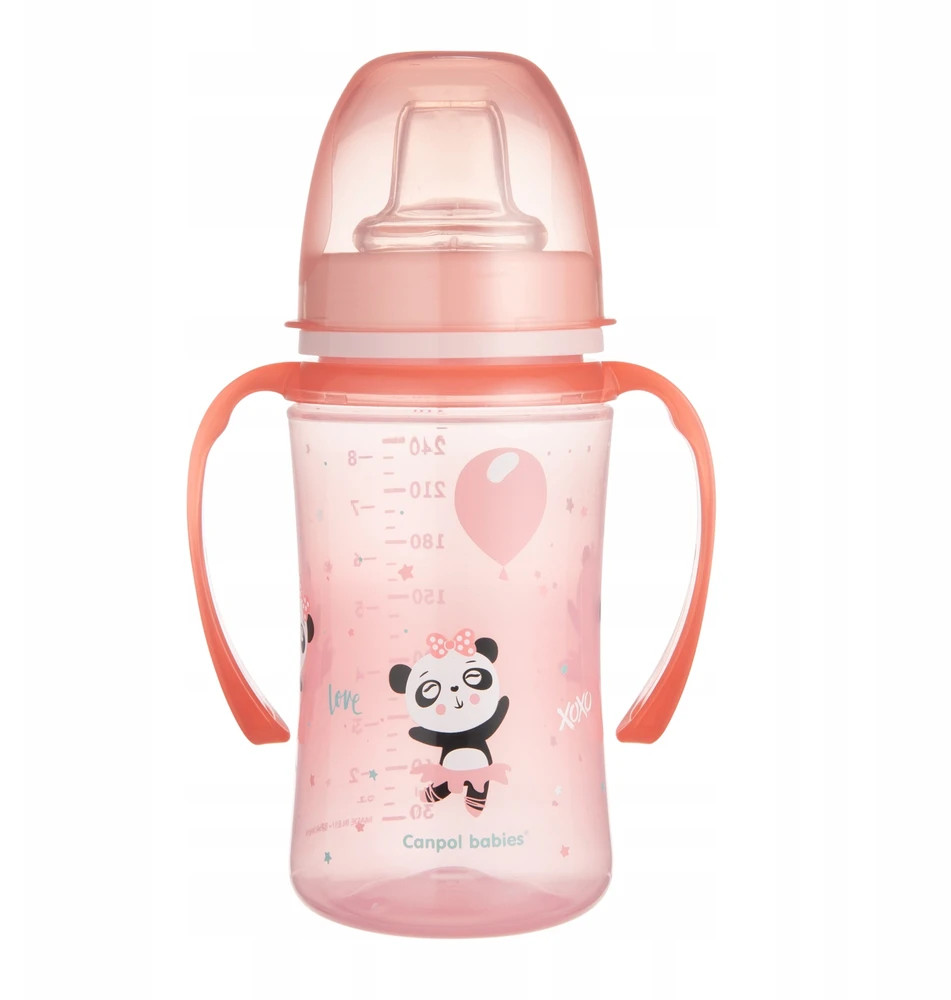 Canpolbabies CANPOL 35/208 Egzotinių gyvūnų treniruočių puodelis rožinis 240ml