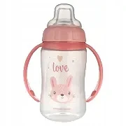 Canpolbabies CANPOL Treniruoklis su rankena 6m+ 320ml rožinis