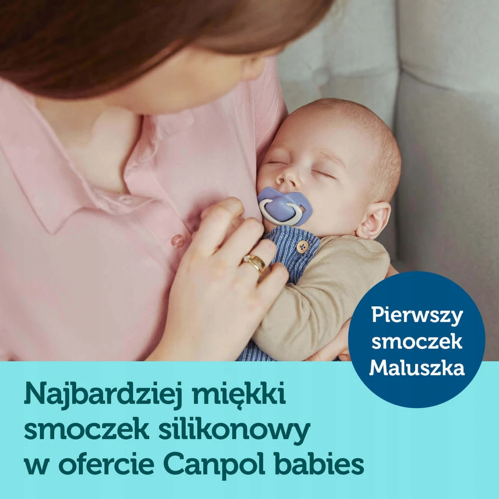 Canpolbabies CANPOL 22/657 Simetriškas silikoninis čiulptukas 18+ mėnesių gryna spalva rožinė