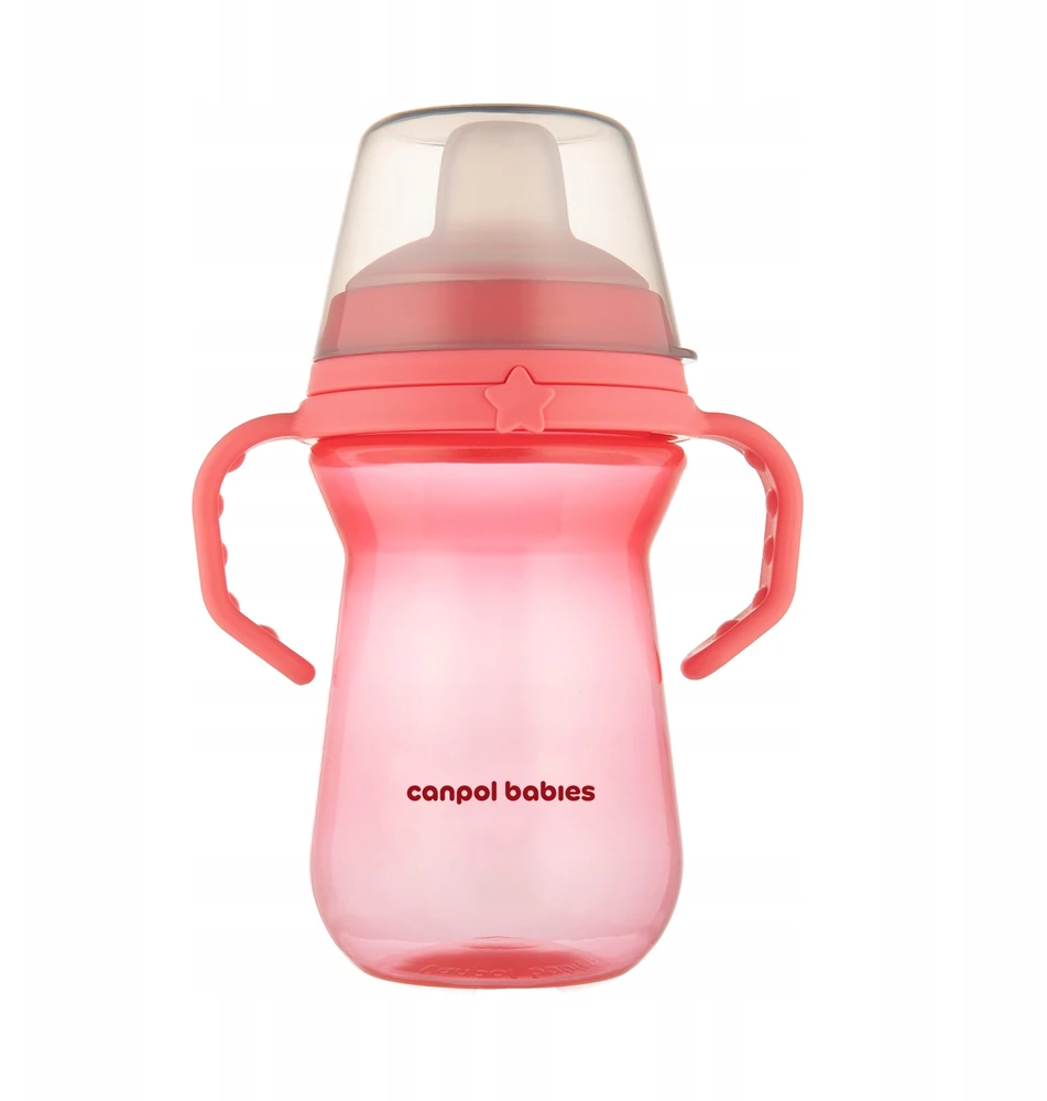 Canpolbabies Canpol babies gertuvė su silikoniniu snapeliu FirstCup 250ml (56/615_pin)