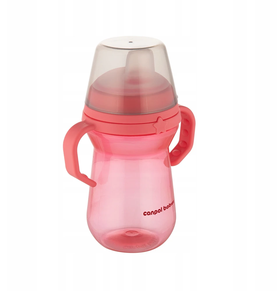 Canpolbabies Canpol babies gertuvė su silikoniniu snapeliu FirstCup 250ml (56/615_pin)