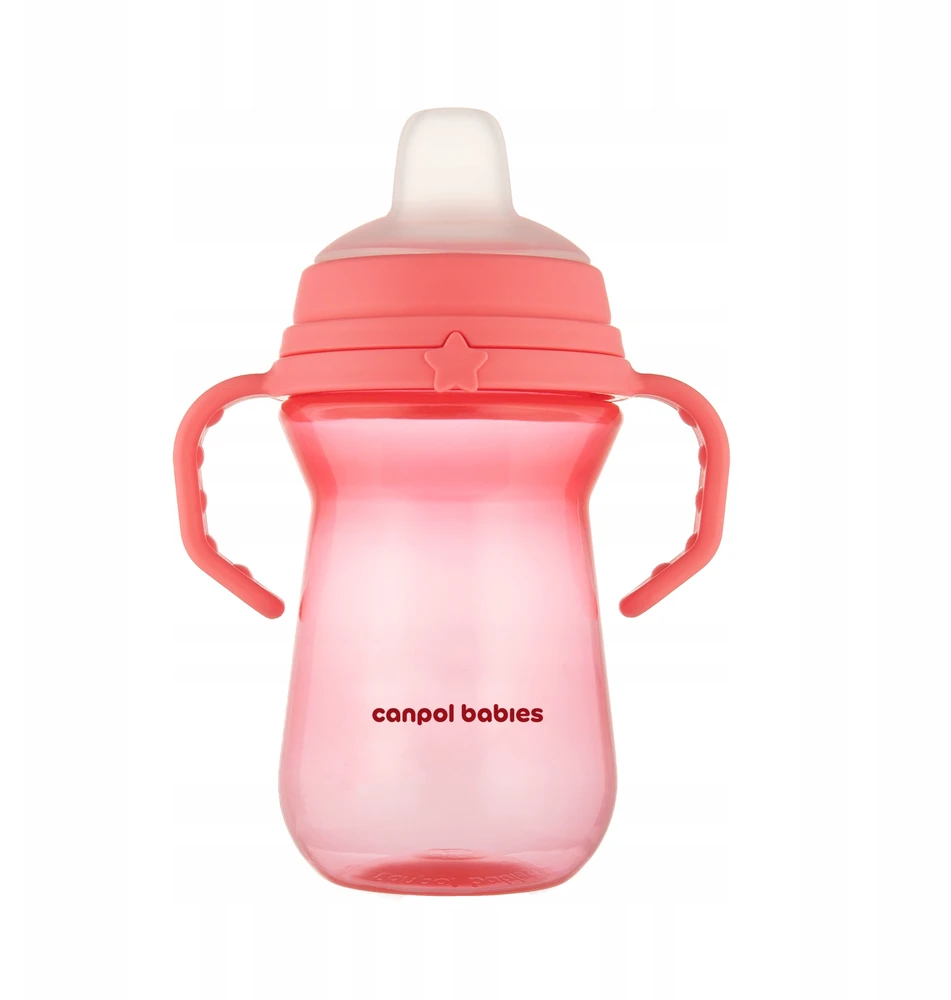 Canpolbabies Canpol babies gertuvė su silikoniniu snapeliu FirstCup 250ml (56/615_pin)
