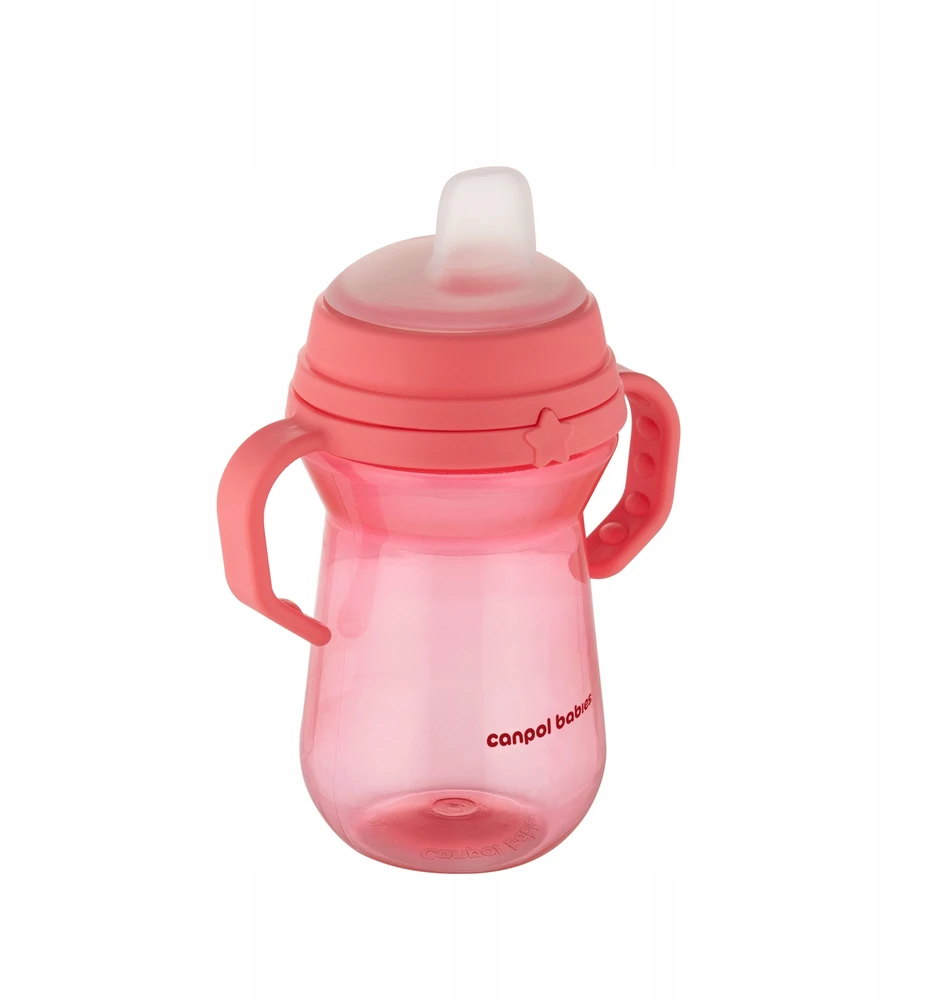 Canpolbabies Canpol babies gertuvė su silikoniniu snapeliu FirstCup 250ml (56/615_pin)