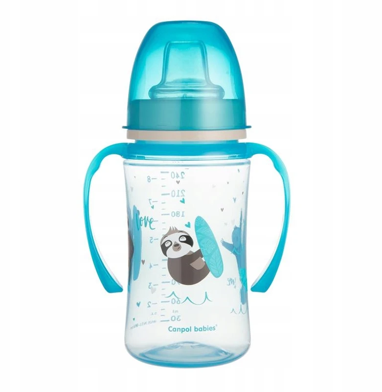 Canpolbabies CANPOL 35/208 Egzotinių gyvūnų treniruočių puodelis mėlynas 240 ml