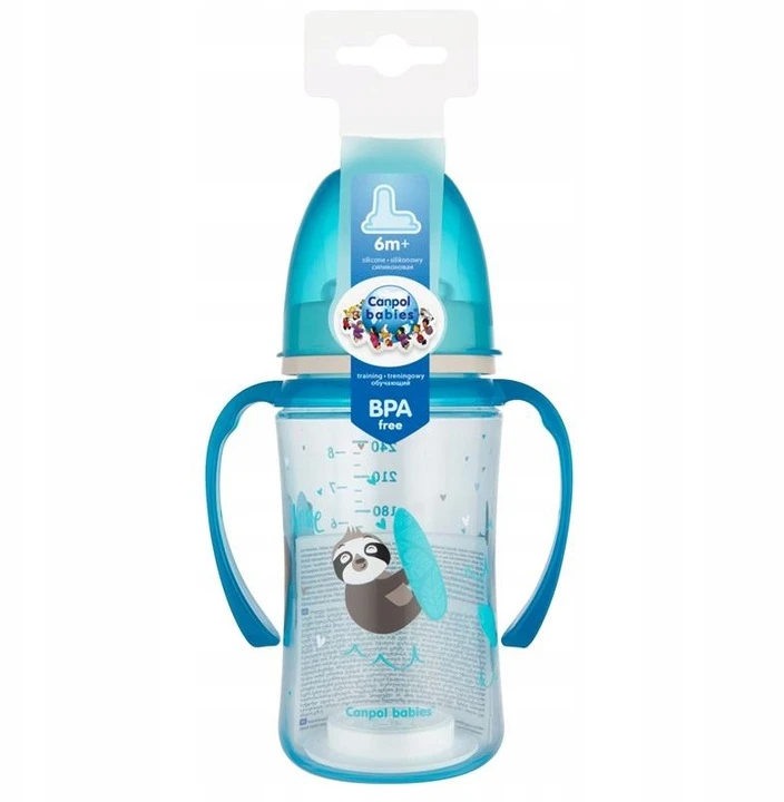Canpolbabies CANPOL 35/208 Egzotinių gyvūnų treniruočių puodelis mėlynas 240 ml