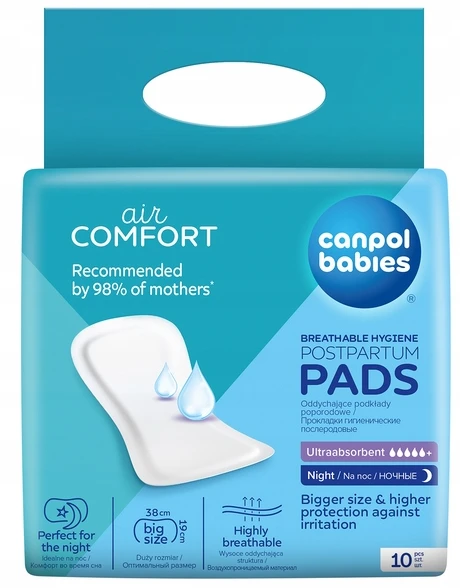 Canpolbabies CANPOL BABIES vienkartiniai įklotai į kelnaites po gimdymo 10 vnt 78/001