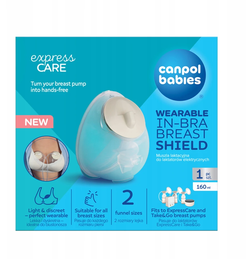 Canpolbabies Nešiojamo pientraukio liemenėleje krūties gaubtas Canpol Babies, 1 vnt.