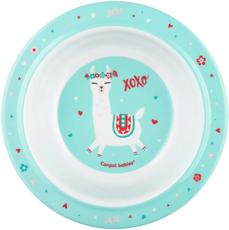 Canpolbabies CANPOL 4/519 Melamino dubuo su siurbtuku 270ml Egzotinių gyvūnų turkis