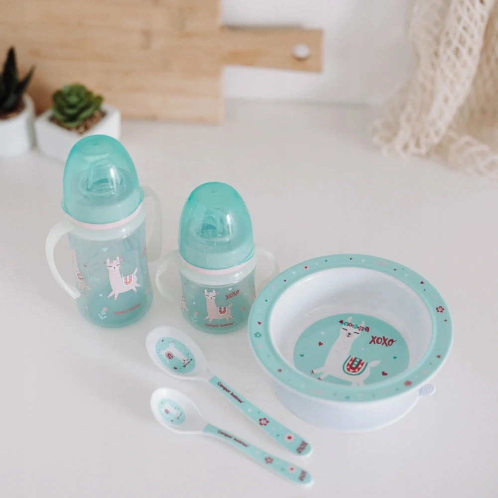 Canpolbabies CANPOL 4/519 Melamino dubuo su siurbtuku 270ml Egzotinių gyvūnų turkis