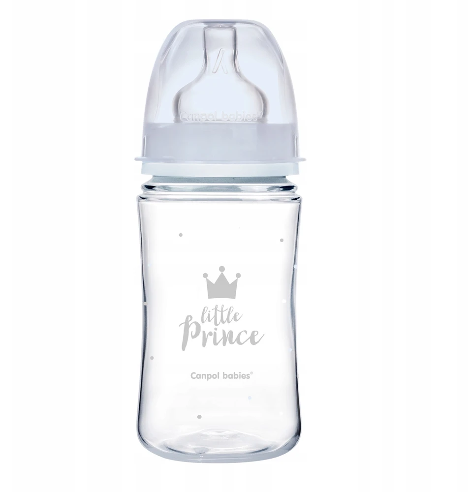 Canpolbabies CANPOL 35/217 Easystart naujagimiui Easystart plačios burnos buteliukas nuo dieglių 240 ml smėlio spalvos širdelės