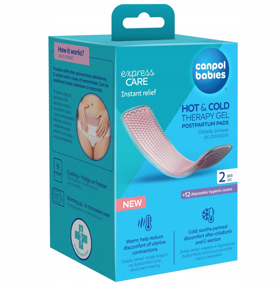 Canpolbabies CANPOL BABIES geliniai kompresai po gimdymo HOT&COLD, 2 vnt., 78/022