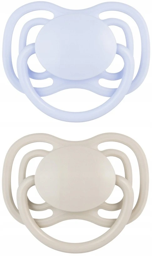 Canpolbabies CANPOL BABIES silikoniniai simetriniai čiulptukai NUDE, Mėlyna, 18+m, 2 vnt., 23/227_blu