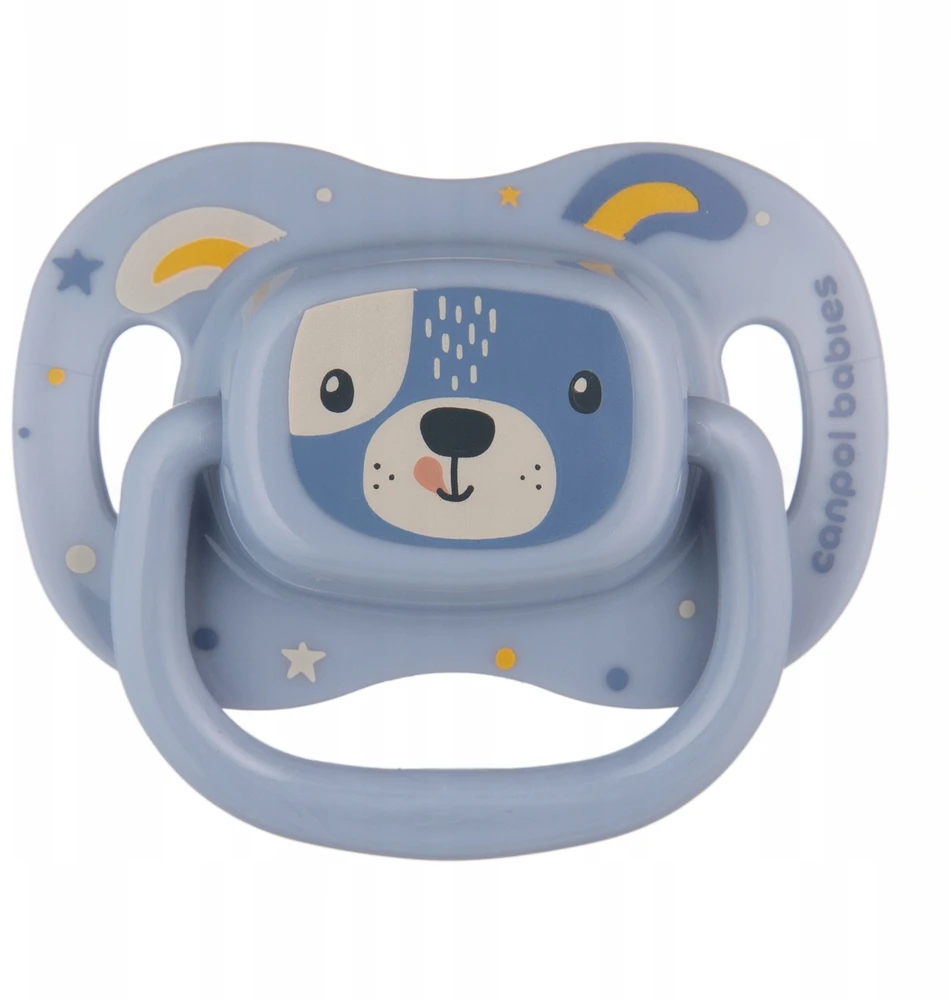 Canpolbabies CANPOL BABIES silikoninis simetrinis čiulptukas CUTE ANIMALS, 0-6 mėn., 34/924_blu