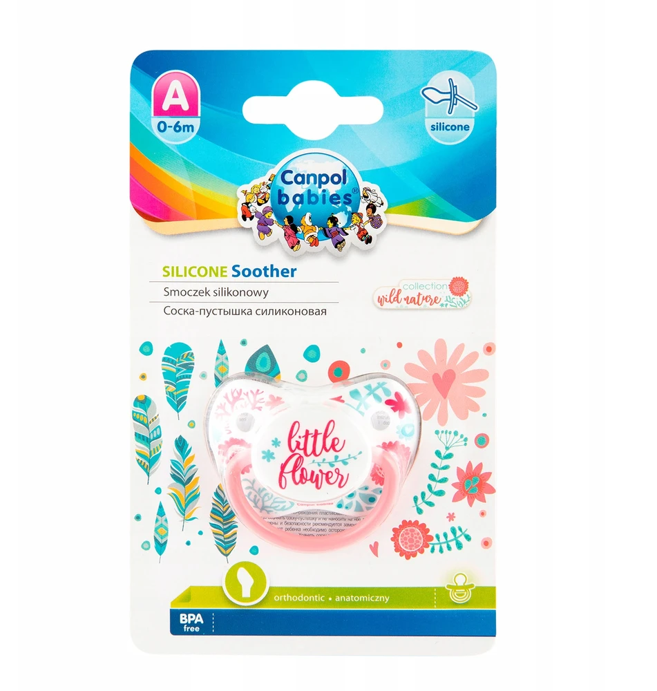 Canpolbabies Silikoninis čiulptukas Canpol Babies Little Flower 0-6m, 23/288