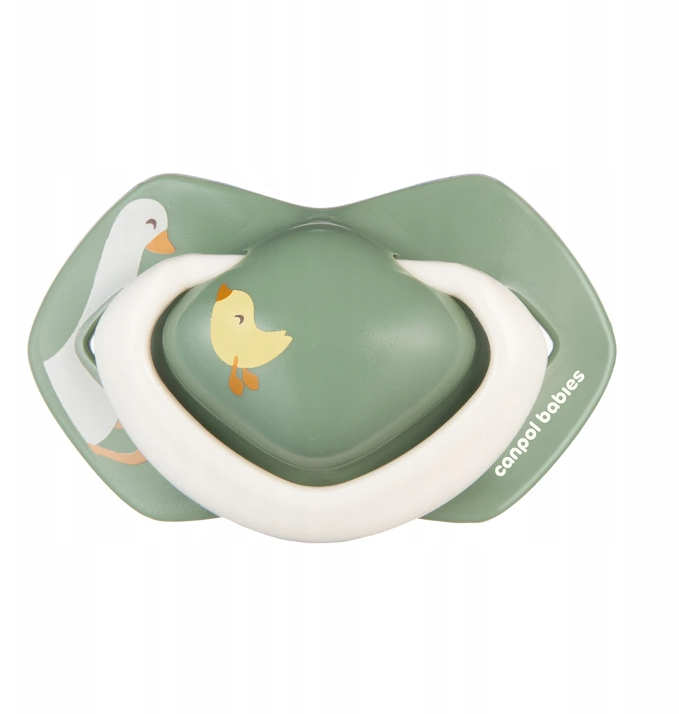 Canpolbabies CANPOL BABIES simetrinis silikoninis čiulptukas GOOSE, 0-6 mėn., 2 vnt., 22/667