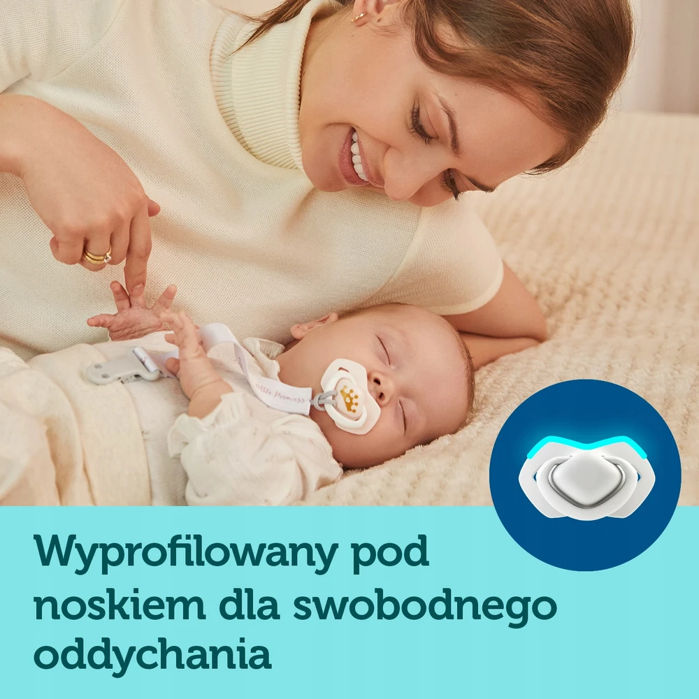 Canpolbabies CANPOL BABIES silikoninis simetrinis čiulptukas ROYAL BABY, 6-18 mėn., 2 vnt., 22/651_pin