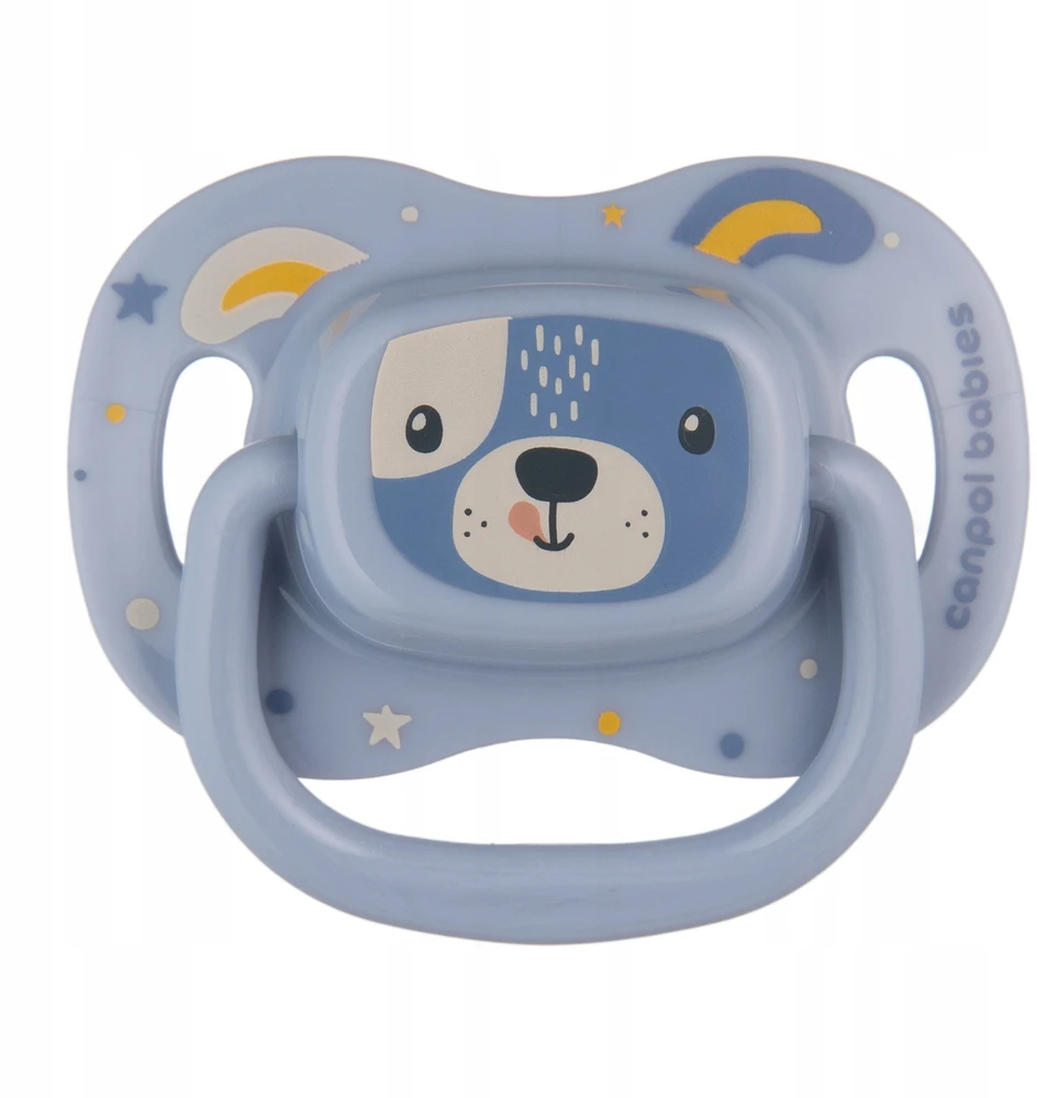 Canpolbabies CANPOL BABIES silikoninis simetrinis čiulptukas CUTE ANIMALS, 6-18 mėn., 34/925_blu