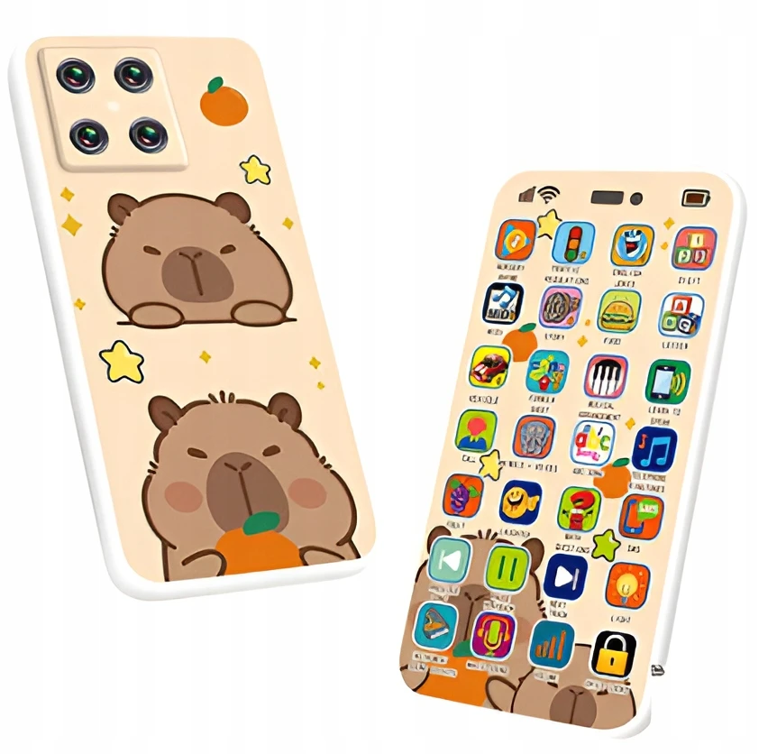 CAPYBARA INTERAKTYVUS TELEFONAS MOTORINIS MOKYMAS IŠMANIOJO TELEFONO ŠVIESOS GARSU