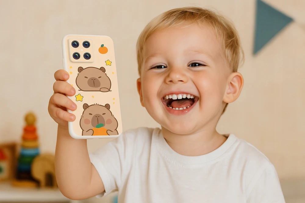 CAPYBARA INTERAKTYVUS TELEFONAS MOTORINIS MOKYMAS IŠMANIOJO TELEFONO ŠVIESOS GARSU