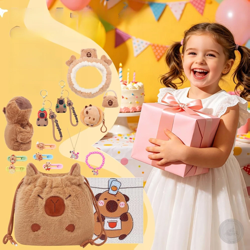 CAPYBARA RINKINYS VAIKAMS 15 VIENŲ KURINĖS PAPUOŠALŲ PRIEDAI, DIY