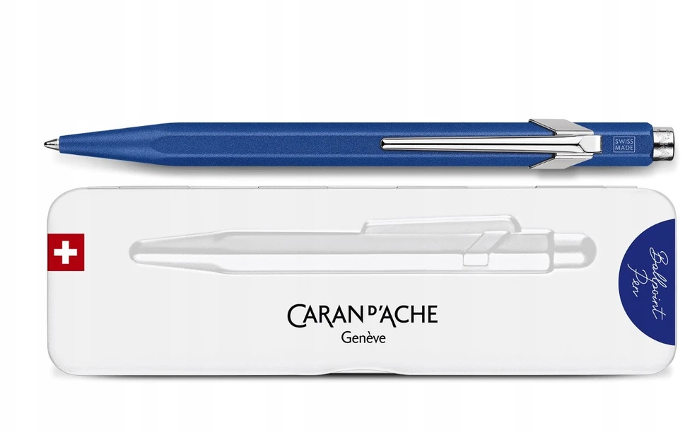Caran D'ache 849 Colormat-x mėlynas rašiklis