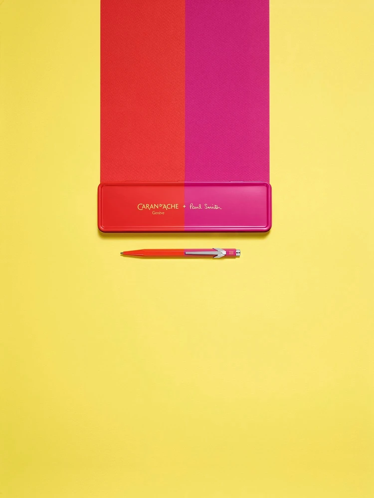 Caran Darche Caran d'Ache 849 Paul Smith Warm Raudona & Melrose Rožinė tušinukas