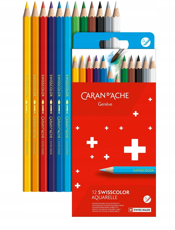 Caran Dache Akvareliniai pieštukai 12vnt - Carandache