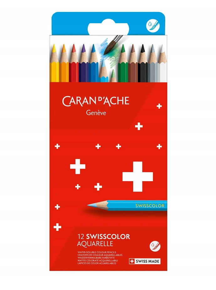 Caran Dache Akvareliniai pieštukai 12vnt - Carandache