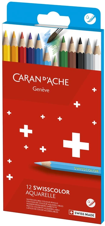 Caran Dache Akvareliniai pieštukai 12vnt - Carandache