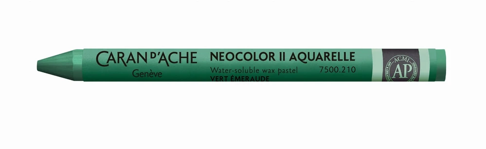 Caran D'ache Neocolor Ii akvareliniai pieštukai 210 Emerald Žalias