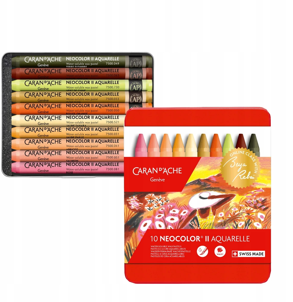 Caran d'Ache Neocolor II Beya Rebai šiltų atspalvių pastelės