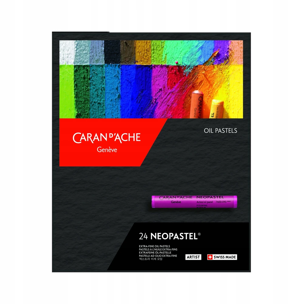 Caran D'ache Neopastel aliejiniai pasteliai, 24 spalvos