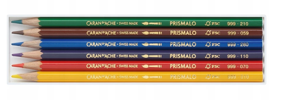 Caran D'ache Prismalo akvareliniai pieštukai, 6 spalvos