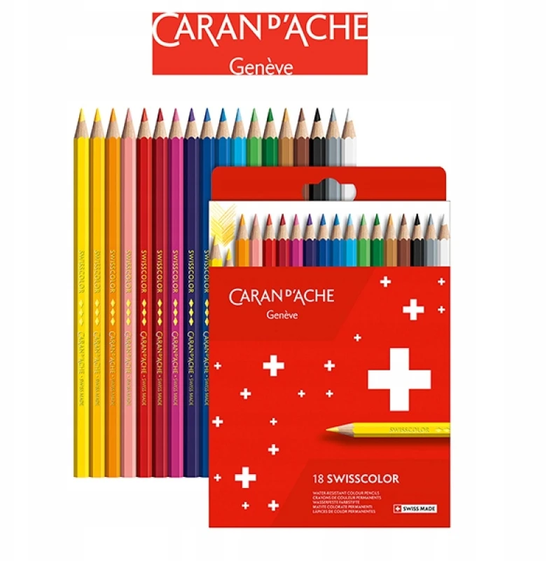 Caran Dache Swisscolor pieštukai 18 spalvų - Carandache