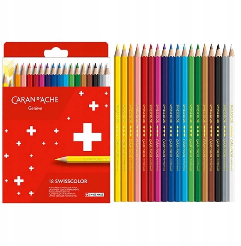 Caran Dache Swisscolor pieštukai 18 spalvų - Carandache