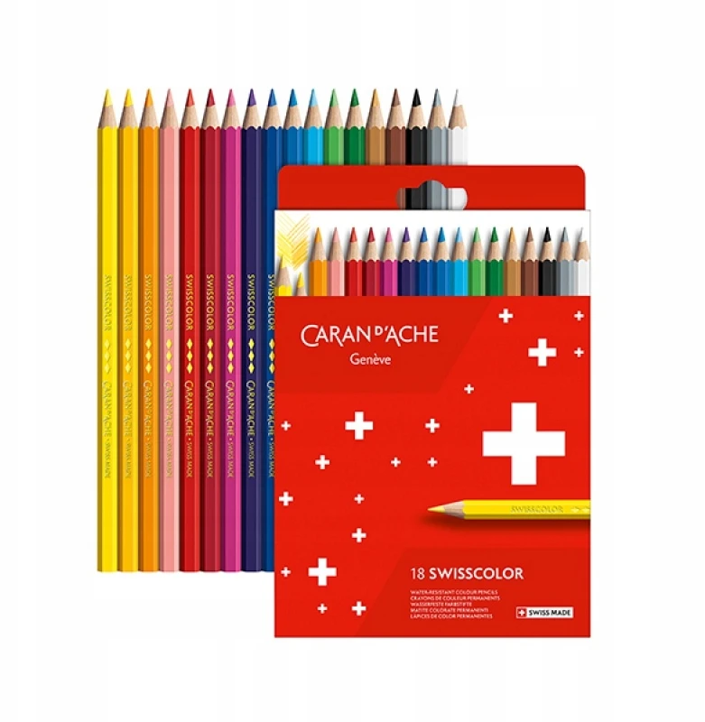 Caran Dache Swisscolor pieštukai 18 spalvų - Carandache