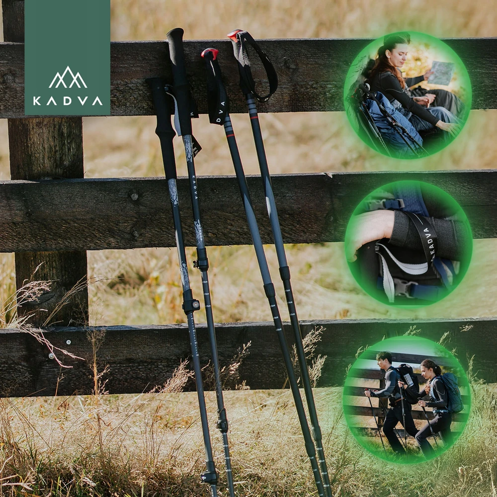 CARBON TREKKING POLES NORDIC WALKING KADVA TORRE 65-135