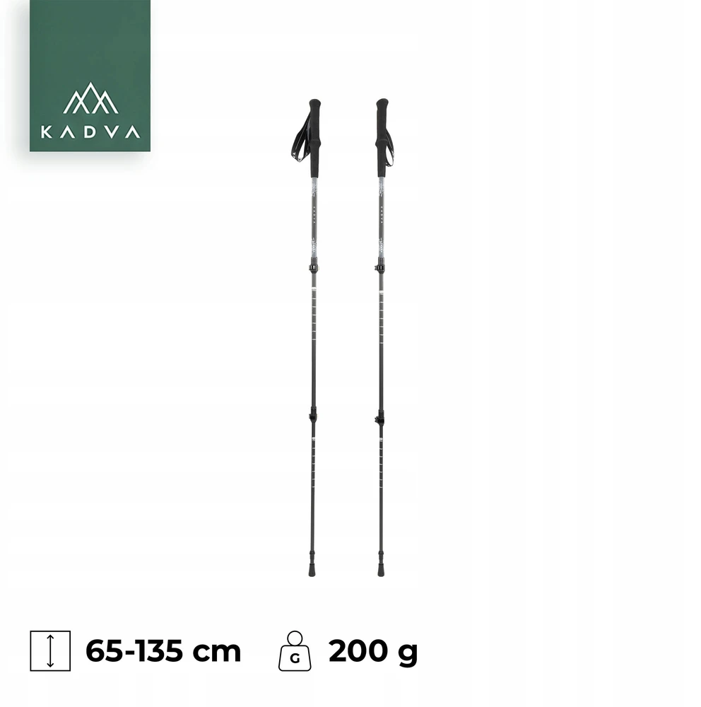 CARBON TREKKING POLES NORDIC WALKING KADVA TORRE 65-135