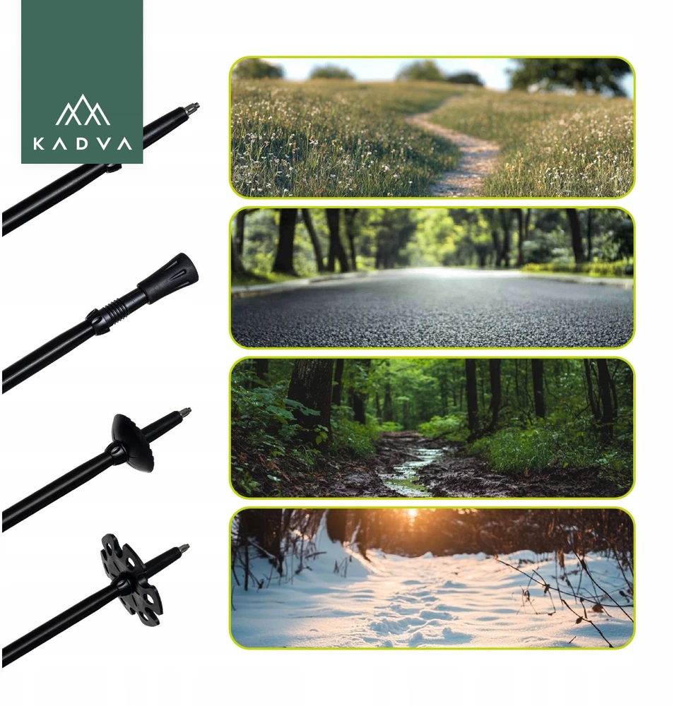 CARBON TREKKING POLES NORDIC WALKING KADVA TORRE 65-135