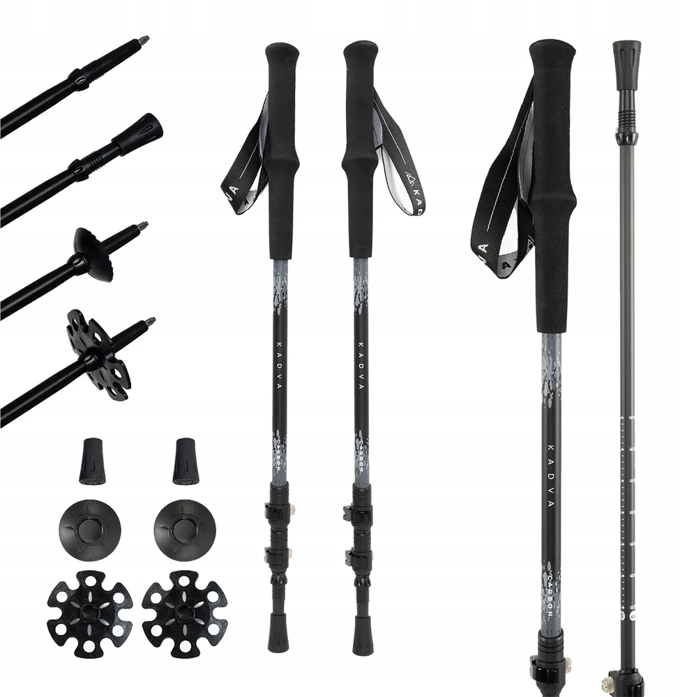 CARBON TREKKING POLES NORDIC WALKING KADVA TORRE 65-135