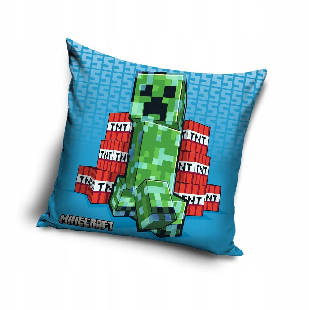 Carbotex Dekoratyvinis pliušinis pagalvės užvalkalas MINECRAFT pagalvei 40x40 cm VELVET