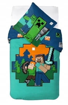 Carbotex Minecraft Diamond Defender patalynės komplektas,140x200 cm