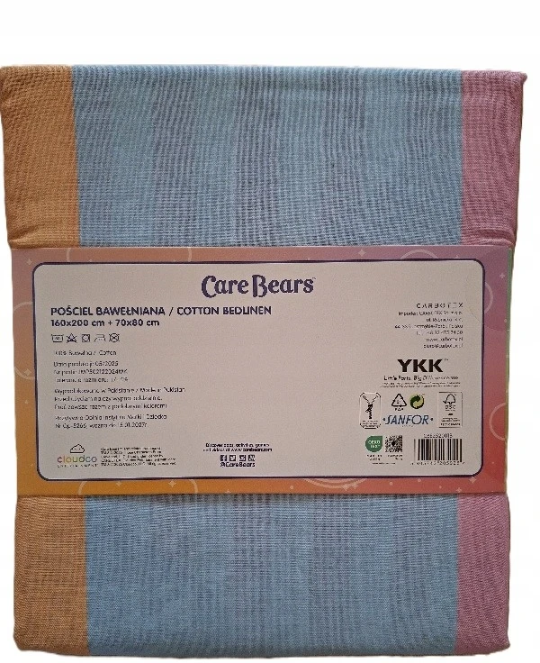 Carbotex Patalynės komplektas "care Bears" 160x200 cm, 100% medvilnė