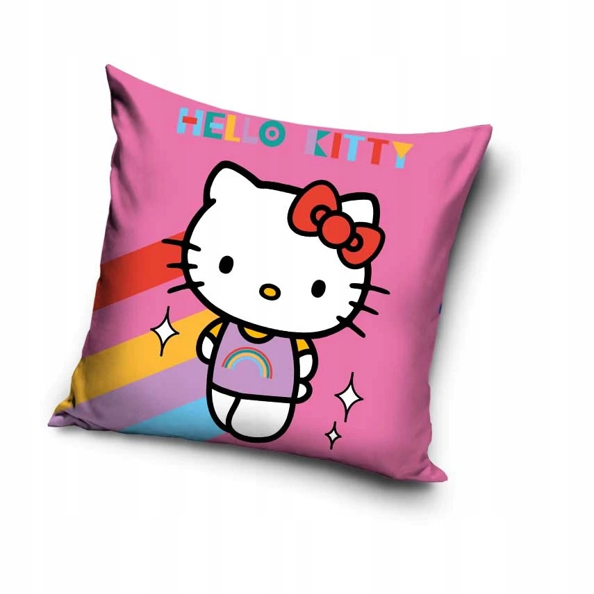 Carbotex Pliušinis dekoratyvinis PAGALĖS UŽVALGALAS HELLO KITTY pagalvei 40x40 cm VELVET