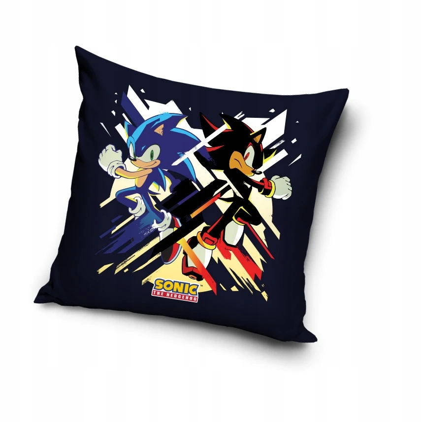 Carbotex Pliušinis dekoratyvinis pagalvės užvalkalas SONIC HEGEHOG 40x40 cm VELVET