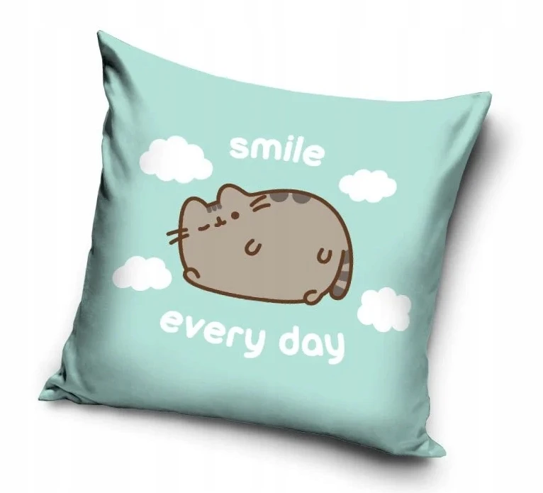 Carbotex POSZEWKA pluszowa dekoracyjna poduszkę KOT PUSHEEN 40x40 cm WELWET