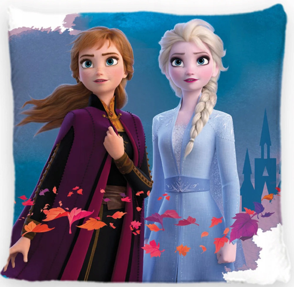 Carbotex Užvalkalas velvetowa 40x40 kraina lodu Frozen Anna Elza Olaf dvipusė