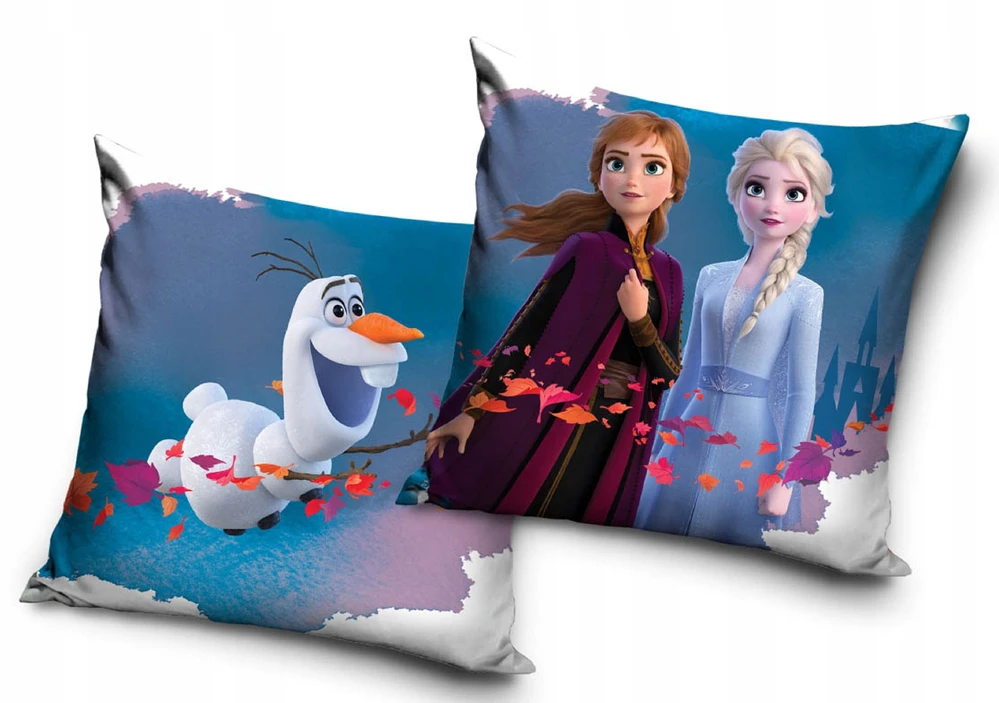 Carbotex Užvalkalas velvetowa 40x40 kraina lodu Frozen Anna Elza Olaf dvipusė
