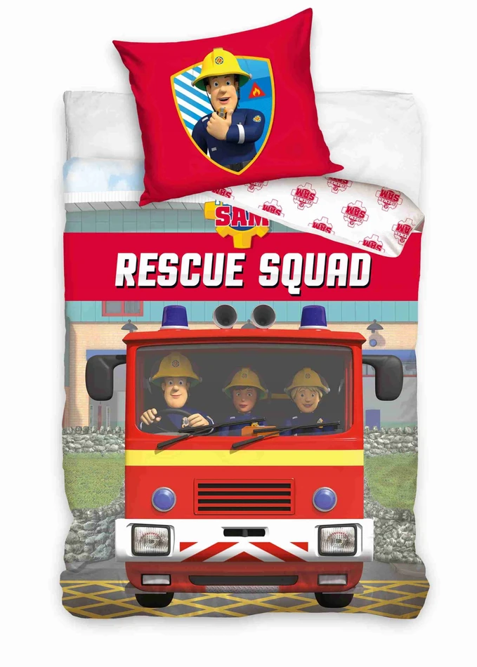 Carbotex VAIKŲ PATALYNĖS RINKINYS 140x200CM FIREMAN SAM