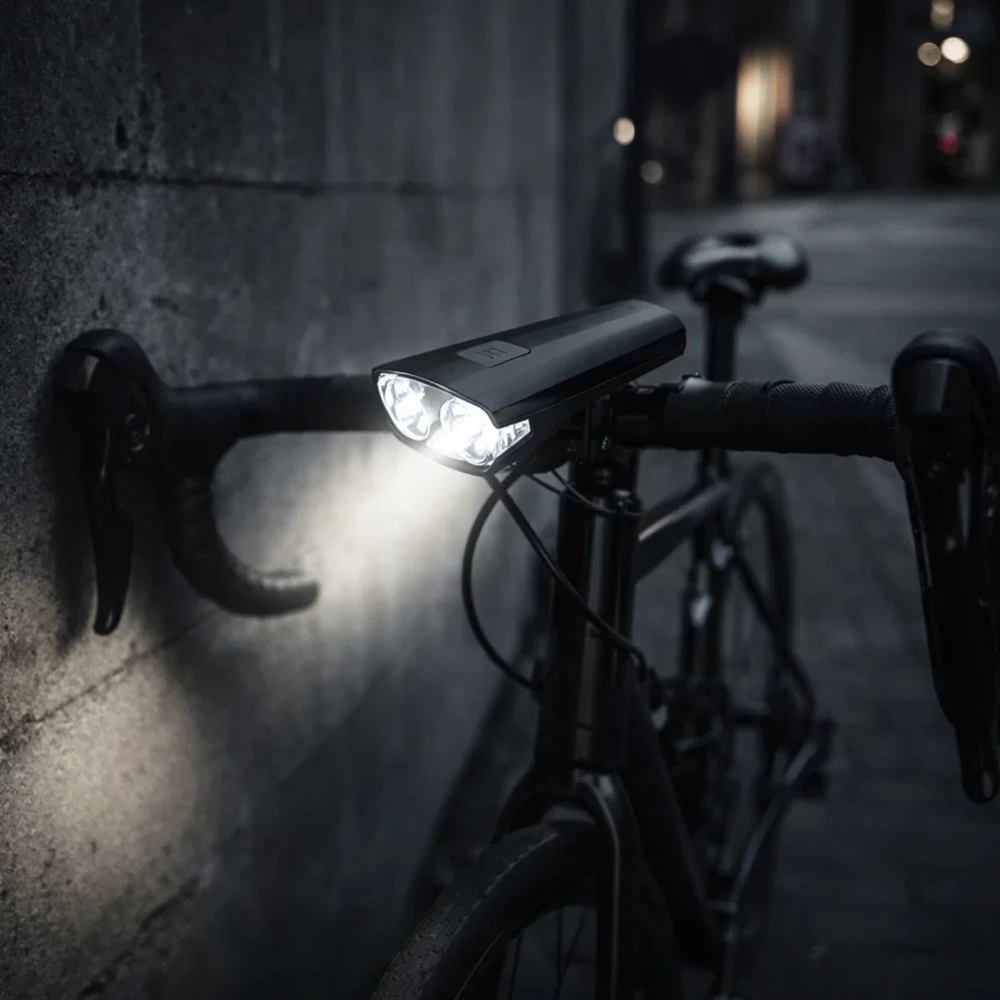 Carcommerce USB Super LED priekinis dviračio žibintas, atsparus vandeniui, galingas dviračiui